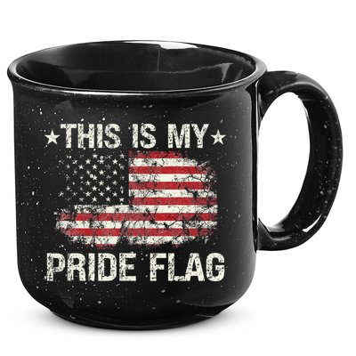 This Is My Pride Flag USA American 4th of July Patriotic 15oz Campfire Ceramic Mug