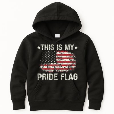 This Is My Pride Flag USA American 4th of July Patriotic Kids Hoodie