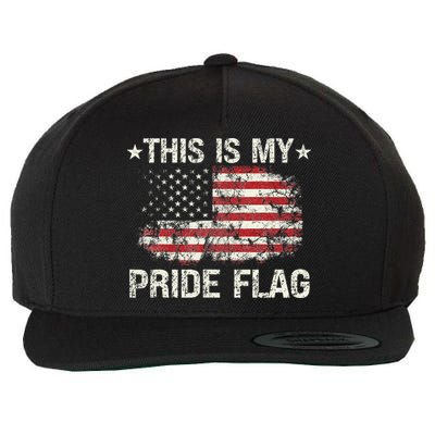 This Is My Pride Flag USA American 4th of July Patriotic Wool Snapback Cap