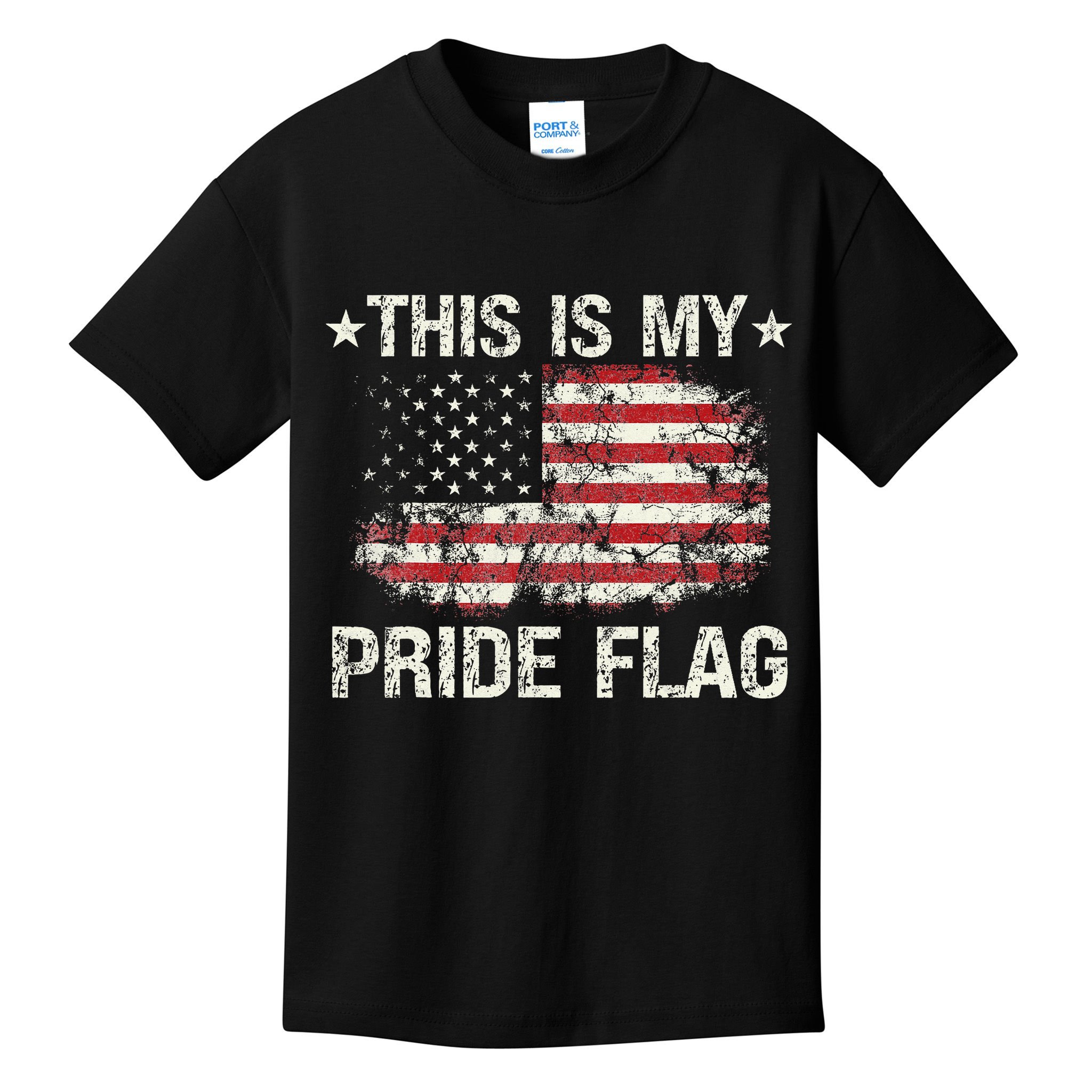 This Is My Pride Flag USA American 4th of July Patriotic Kids T-Shirt