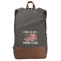 This Is My Pride Flag USA American 4th of July Patriotic Cotton Canvas Backpack