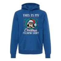 This Is My Christmas Pajama Gift Santa Shih Tzu Gift Premium Hoodie