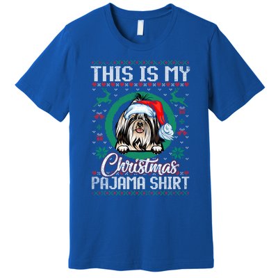 This Is My Christmas Pajama Gift Santa Shih Tzu Gift Premium T-Shirt