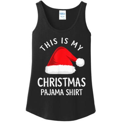 This Is My Christmas Pajama Shirt Funny Christmas Shirt Ladies Essential Tank