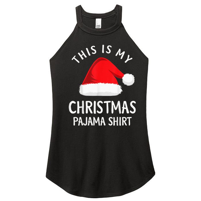 This Is My Christmas Pajama Shirt Funny Christmas Shirt Women’s Perfect Tri Rocker Tank