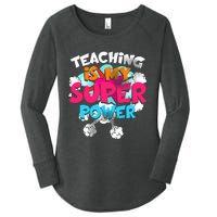 Teaching Is My Super Power Teacher League Lessons Women's Perfect Tri Tunic Long Sleeve Shirt