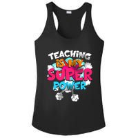 Teaching Is My Super Power Teacher League Lessons Ladies PosiCharge Competitor Racerback Tank