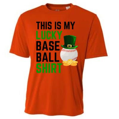 This Is My Lucky Baseball Gift Sport Game St Patrick's Day Gift Cooling Performance Crew T-Shirt