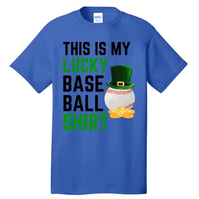 This Is My Lucky Baseball Gift Sport Game St Patrick's Day Gift Tall T-Shirt