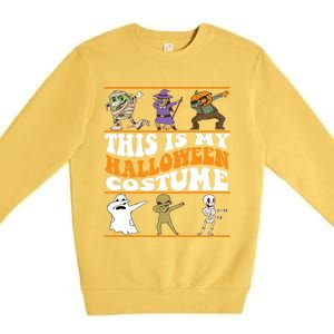 This Is My Halloween Costume Dabbing Halloween Gift Premium Crewneck Sweatshirt