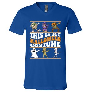 This Is My Halloween Costume Dabbing Halloween Gift V-Neck T-Shirt