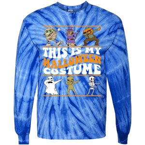 This Is My Halloween Costume Dabbing Halloween Gift Tie-Dye Long Sleeve Shirt