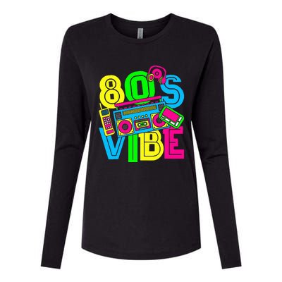 This Is My 80S Vibe 1980s Fashion 80s 90s Outfit Party Womens Cotton Relaxed Long Sleeve T-Shirt