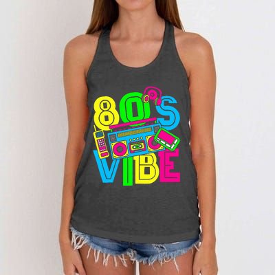 This Is My 80S Vibe 1980s Fashion 80s 90s Outfit Party Women's Knotted Racerback Tank