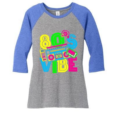 This Is My 80S Vibe 1980s Fashion 80s 90s Outfit Party Women's Tri-Blend 3/4-Sleeve Raglan Shirt