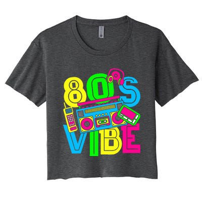 This Is My 80S Vibe 1980s Fashion 80s 90s Outfit Party Women's Crop Top Tee