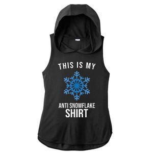 This Is My Anti Snowflake Shirt Winter Ladies PosiCharge Tri-Blend Wicking Draft Hoodie Tank