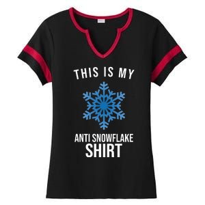 This Is My Anti Snowflake Shirt Winter Ladies Halftime Notch Neck Tee