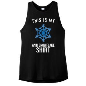 This Is My Anti Snowflake Shirt Winter Ladies PosiCharge Tri-Blend Wicking Tank