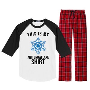 This Is My Anti Snowflake Shirt Winter Raglan Sleeve Pajama Set