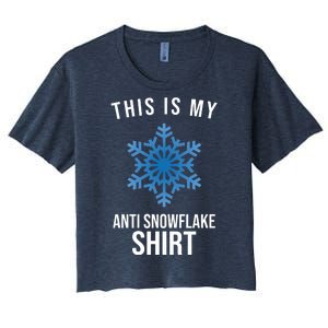 This Is My Anti Snowflake Shirt Winter Women's Crop Top Tee