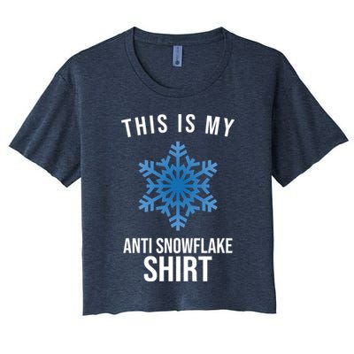 This Is My Anti Snowflake Shirt Winter Crop Top