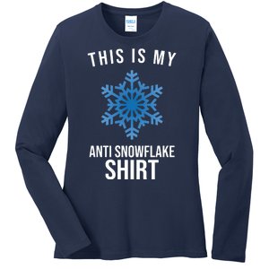 This Is My Anti Snowflake Shirt Winter Ladies Long Sleeve Shirt