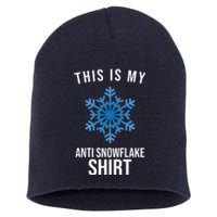 This Is My Anti Snowflake Shirt Winter Short Acrylic Beanie