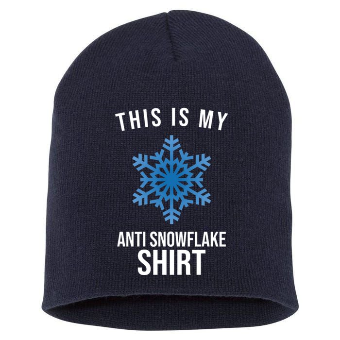 This Is My Anti Snowflake Shirt Winter Short Acrylic Beanie