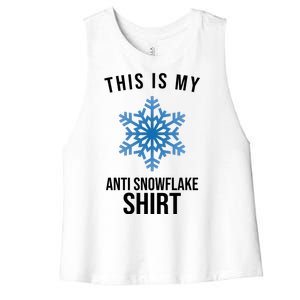 This Is My Anti Snowflake Shirt Winter Women's Racerback Cropped Tank