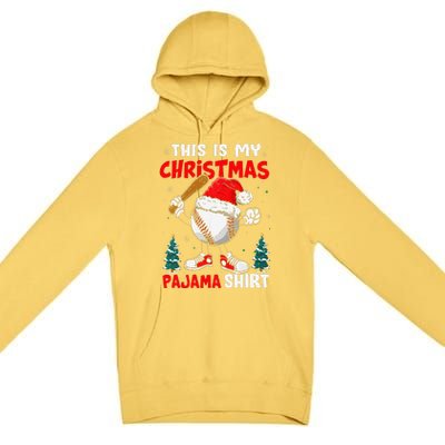 This Is My Christmas Baseball Pajama For Premium Pullover Hoodie