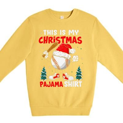 This Is My Christmas Baseball Pajama For Premium Crewneck Sweatshirt