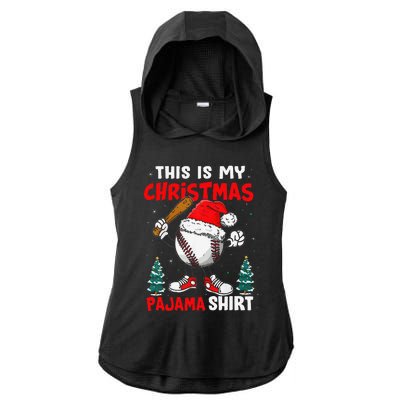 This Is My Christmas Baseball Pajama For Ladies PosiCharge Tri-Blend Wicking Draft Hoodie Tank