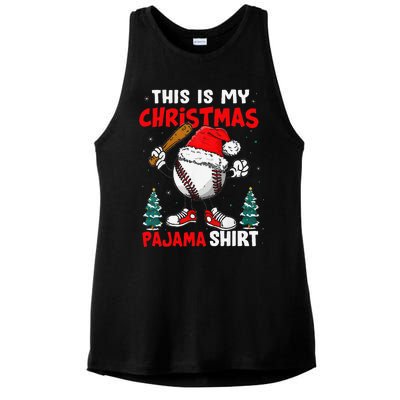 This Is My Christmas Baseball Pajama For Ladies PosiCharge Tri-Blend Wicking Tank