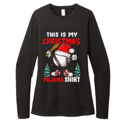 This Is My Christmas Baseball Pajama For Womens CVC Long Sleeve Shirt