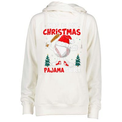 This Is My Christmas Baseball Pajama For Womens Funnel Neck Pullover Hood