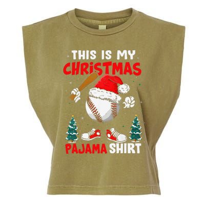 This Is My Christmas Baseball Pajama For Garment-Dyed Women's Muscle Tee