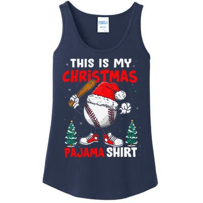 This Is My Christmas Baseball Pajama For Ladies Essential Tank