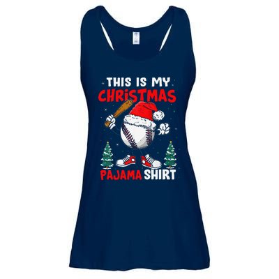 This Is My Christmas Baseball Pajama For Ladies Essential Flowy Tank