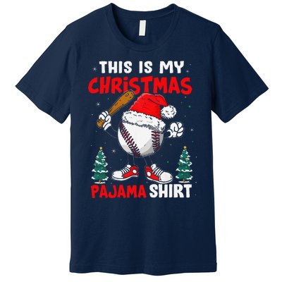 This Is My Christmas Baseball Pajama For Premium T-Shirt