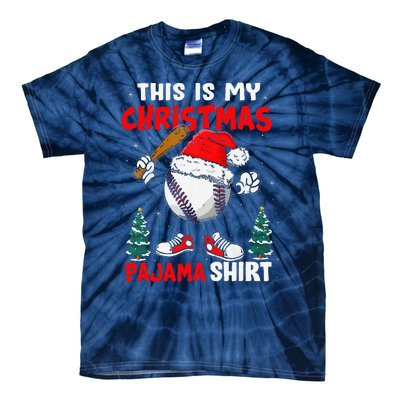 This Is My Christmas Baseball Pajama For Tie-Dye T-Shirt