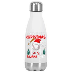 This Is My Christmas Baseball Pajama For Stainless Steel Insulated Water Bottle