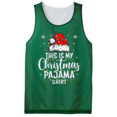 This Is My Christmas Pajama Lights Mesh Reversible Basketball Jersey Tank