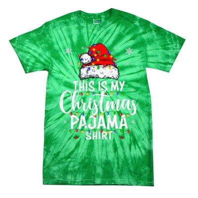 This Is My Christmas Pajama Lights Tie-Dye T-Shirt