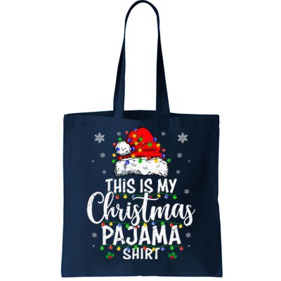 This Is My Christmas Pajama Lights Tote Bag