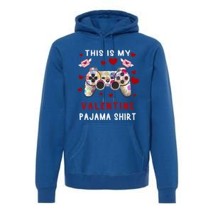 This Is My Valentine Pajama Valentine Gift Gamer Funny Gift Cool Gift Premium Hoodie