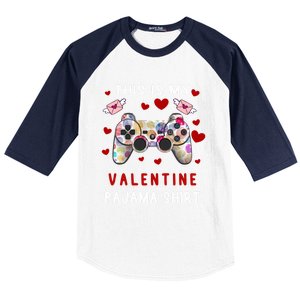 This Is My Valentine Pajama Valentine Gift Gamer Funny Gift Cool Gift Baseball Sleeve Shirt