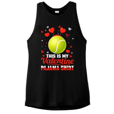 This Is My Valentine Pajama Funny Gift Headband Tennis Players Cute Gift Ladies PosiCharge Tri-Blend Wicking Tank