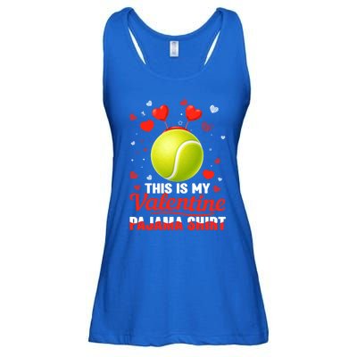 This Is My Valentine Pajama Funny Gift Headband Tennis Players Cute Gift Ladies Essential Flowy Tank