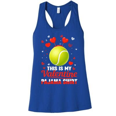 This Is My Valentine Pajama Funny Gift Headband Tennis Players Cute Gift Women's Racerback Tank